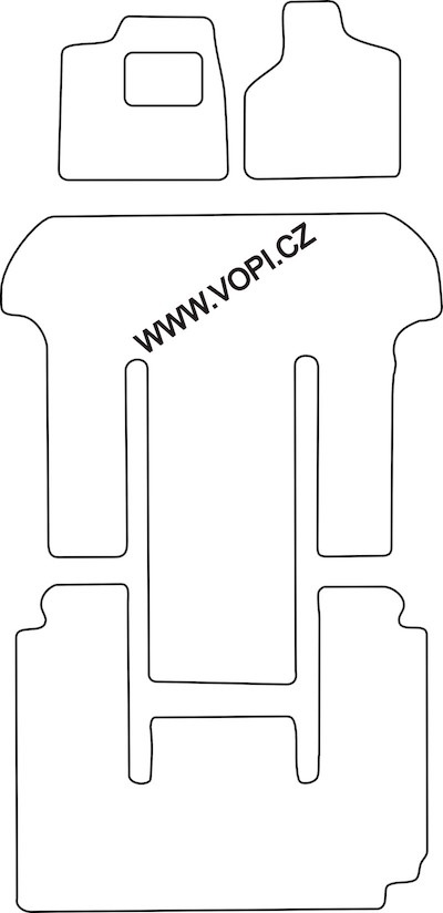 Autokoberce Chrysler Voyager LWB 1996 - 2001 komplet Perfectfit (705)